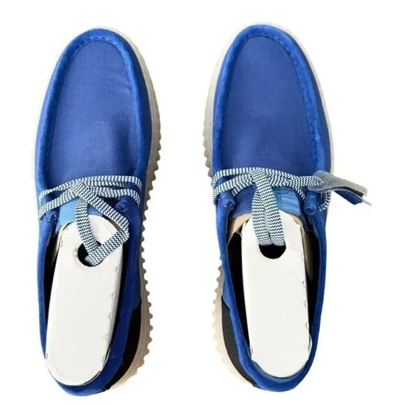 Clarks Torhill Lo Navy Blue Platform Loafers Slip on Men’s 11.5 New - Picture 8 of 12